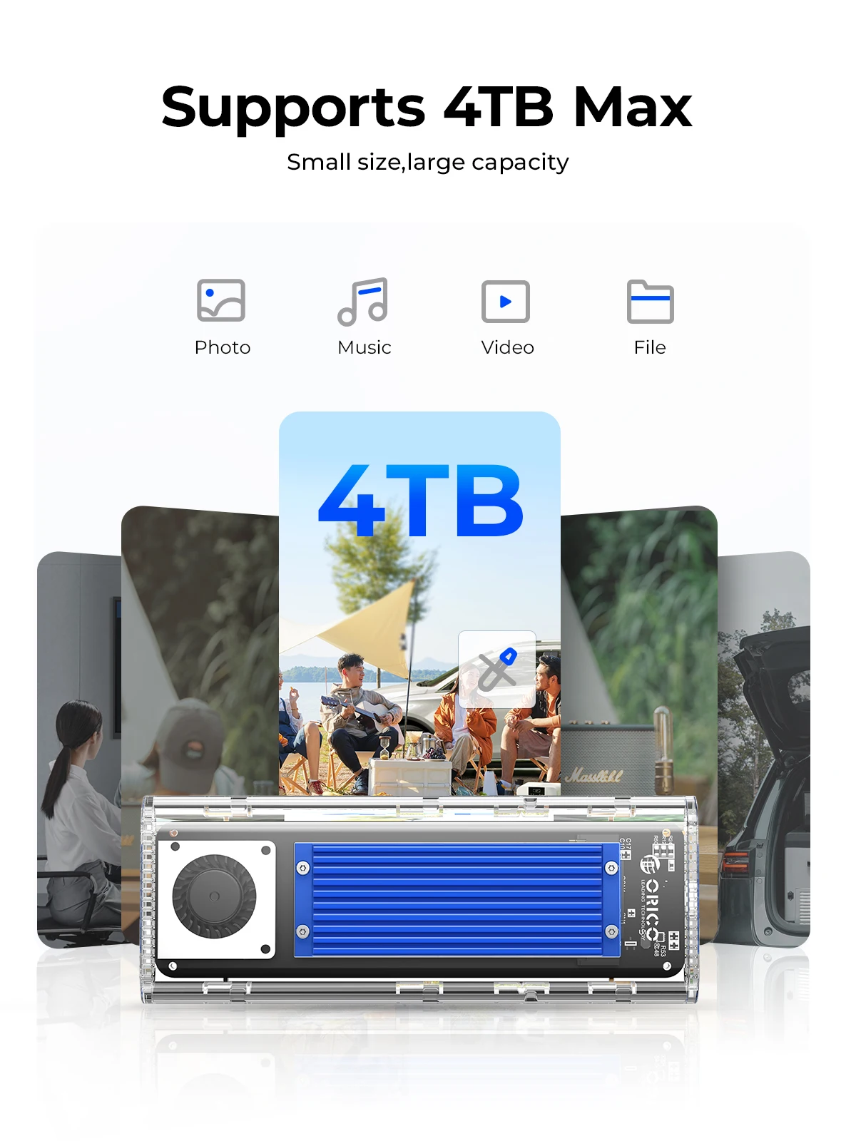 ORICO 20Gbps M.2 NVMe SSD Case - Thunderbolt 4 External Ssd 4Tb ulasan dan harga