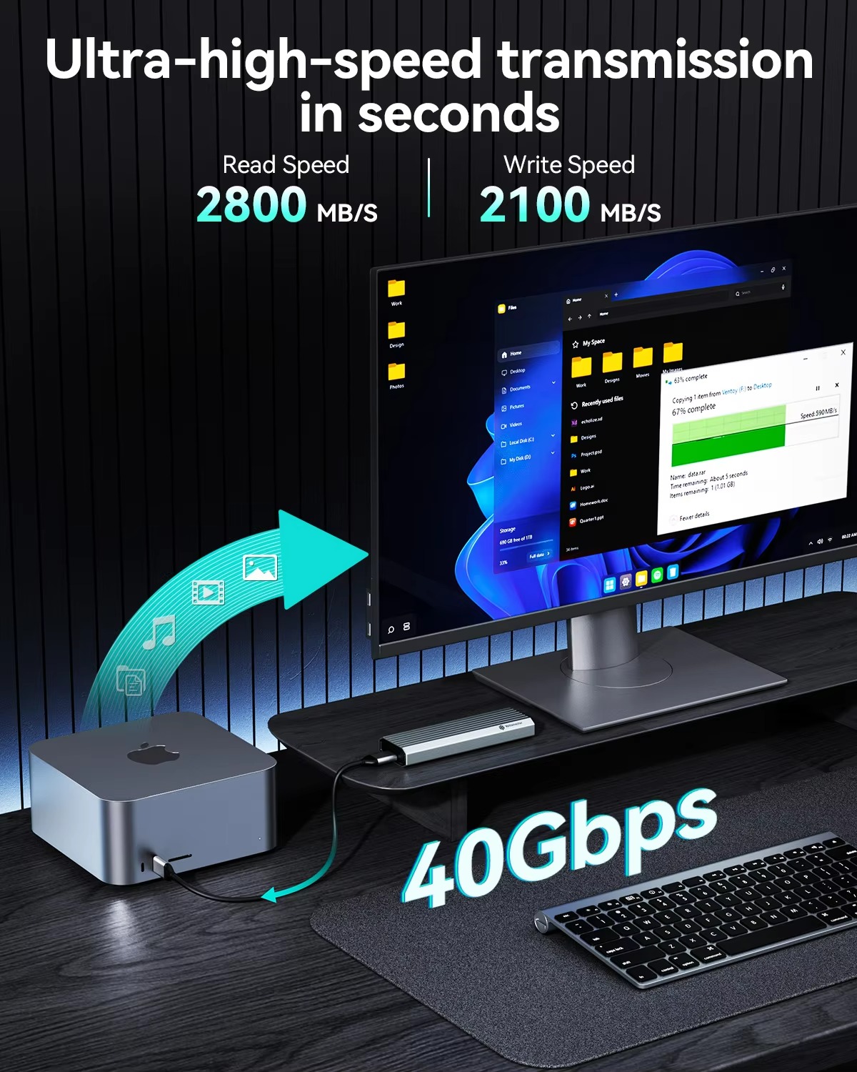 Yottamaster 40Gbps Casing Hard - Usb4 40Gbps External Ssd 8Tb ulasan dan harga
